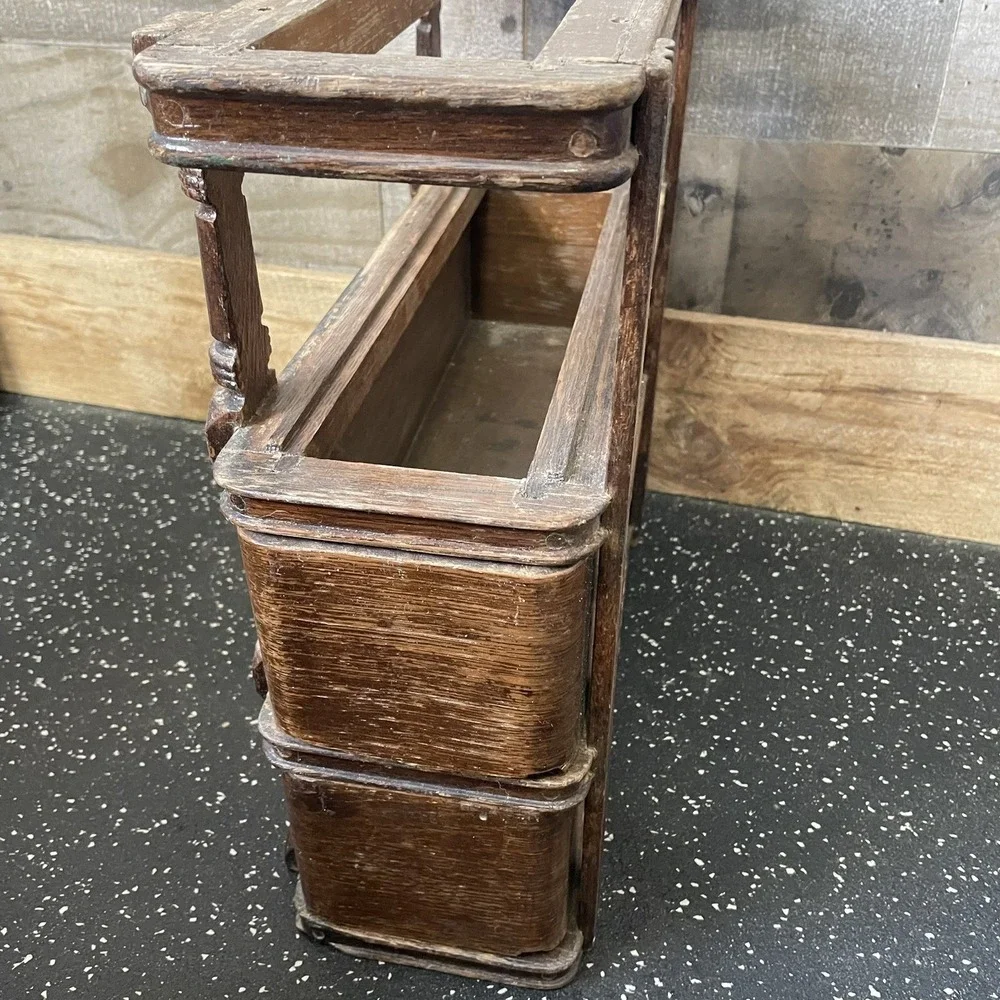 Ornate Handles Oak 2 DRAWERS With FRAMES SINGER TREADLE Sewing Machine Crafter